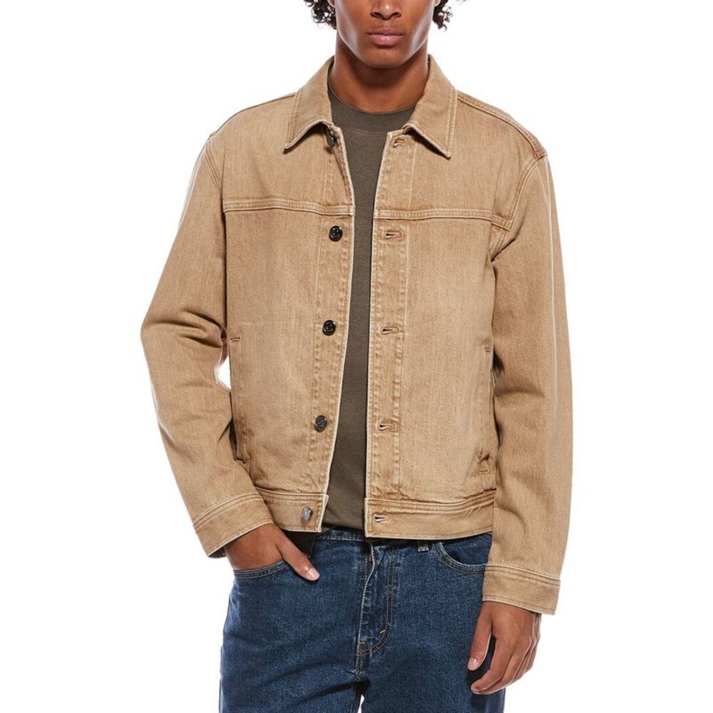 Theory Mens  Mod Trucker Jacket, Brown